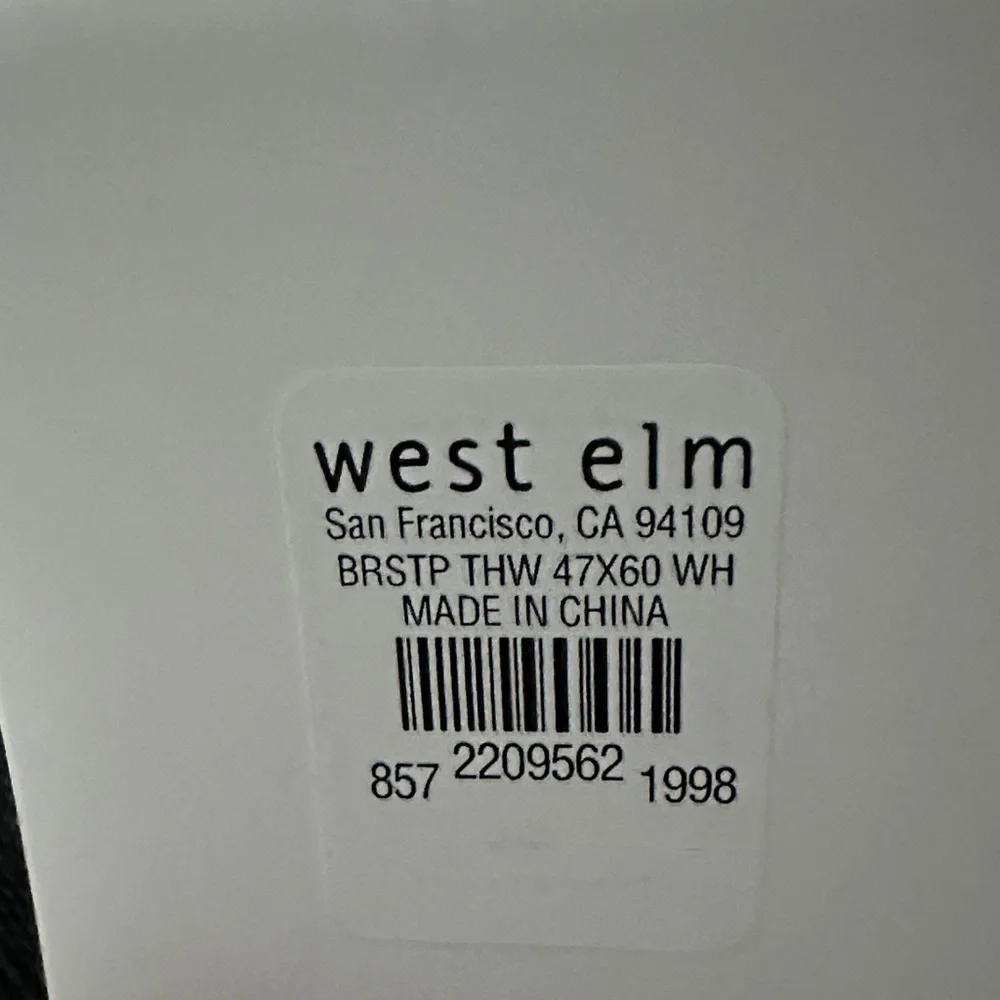 West Elm Plush Faux Fur Throw - Cream and Gray - Picture 4 of 4